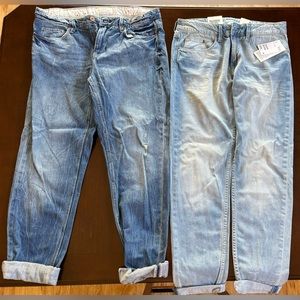 H&M Boyfriend Jeans (2 pairs) size 27